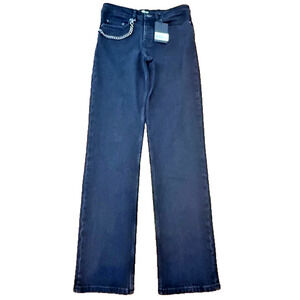 The Kooples Black CHAIN Straight Leg Jean Unisex PARIS 31 x 31 -EU 29 $235 NEW